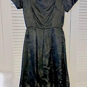 Elegant Black Satin Dress